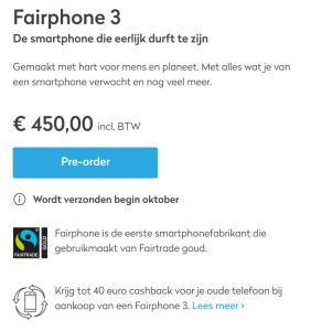 Pre-order de Fairphone 3. De smartphone die eerlijk durft te zijn via Neo's Blog